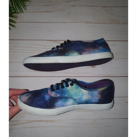Authentic Galaxy Vans, Women's 7.5, Blue Purple Black - Picture 4 of 11